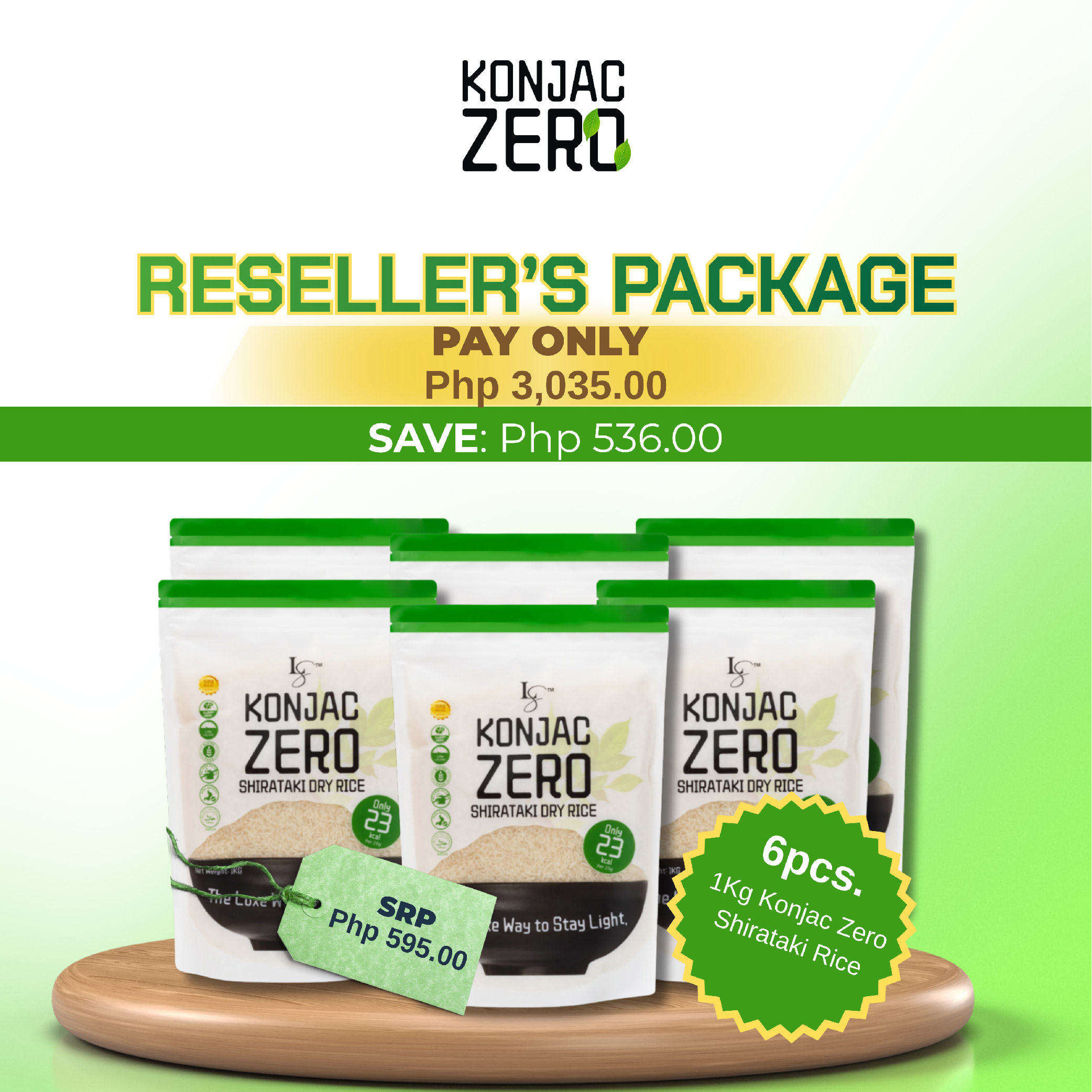 Konjac Zero (1kg) Reseller Package