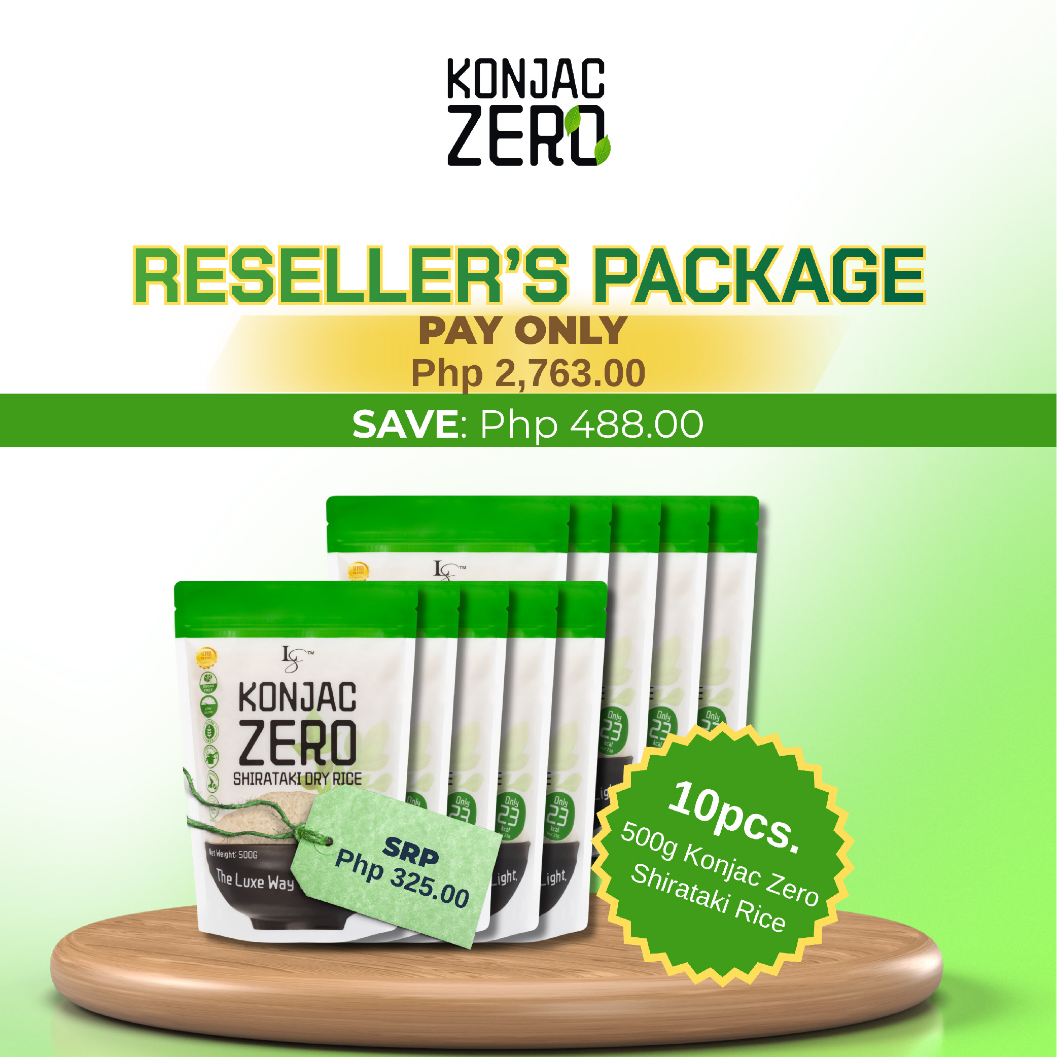 Konjac Zero (500g) Reseller Package