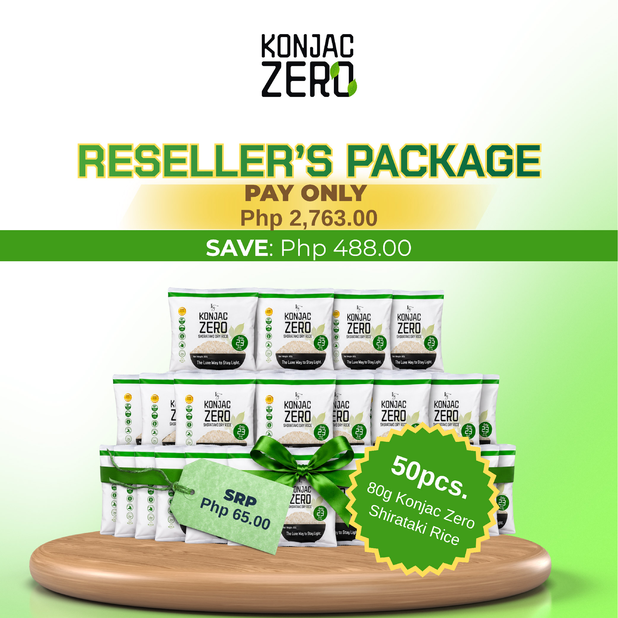 Konjac Zero (80g) Reseller Package