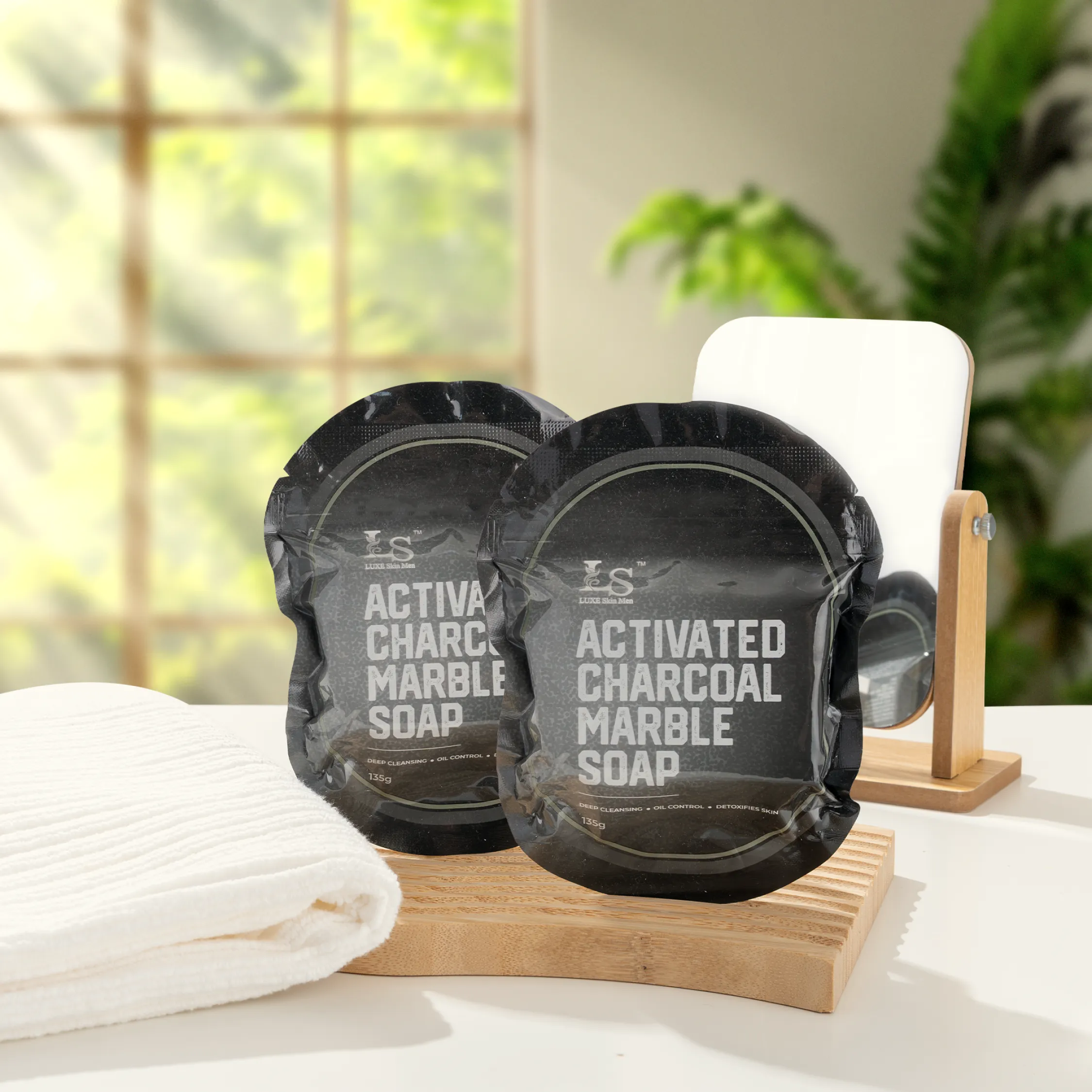 Activated Charcoal Marble Soap