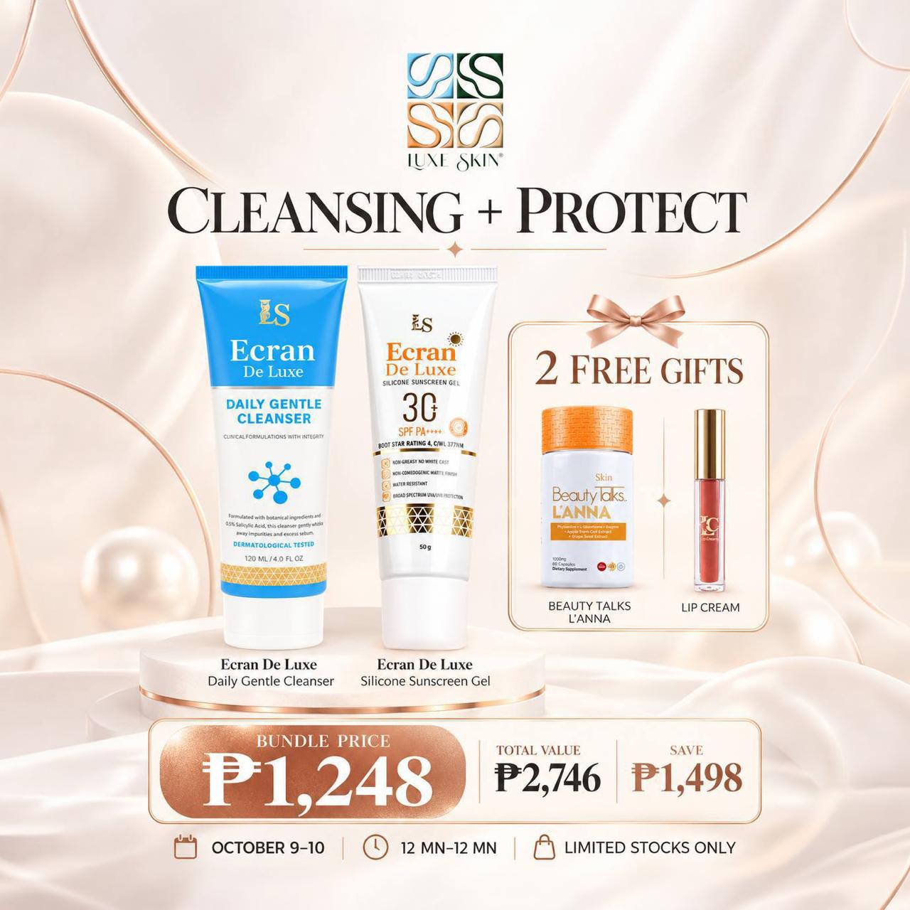 Luxe Skin Cleansing + Protect Bundle
